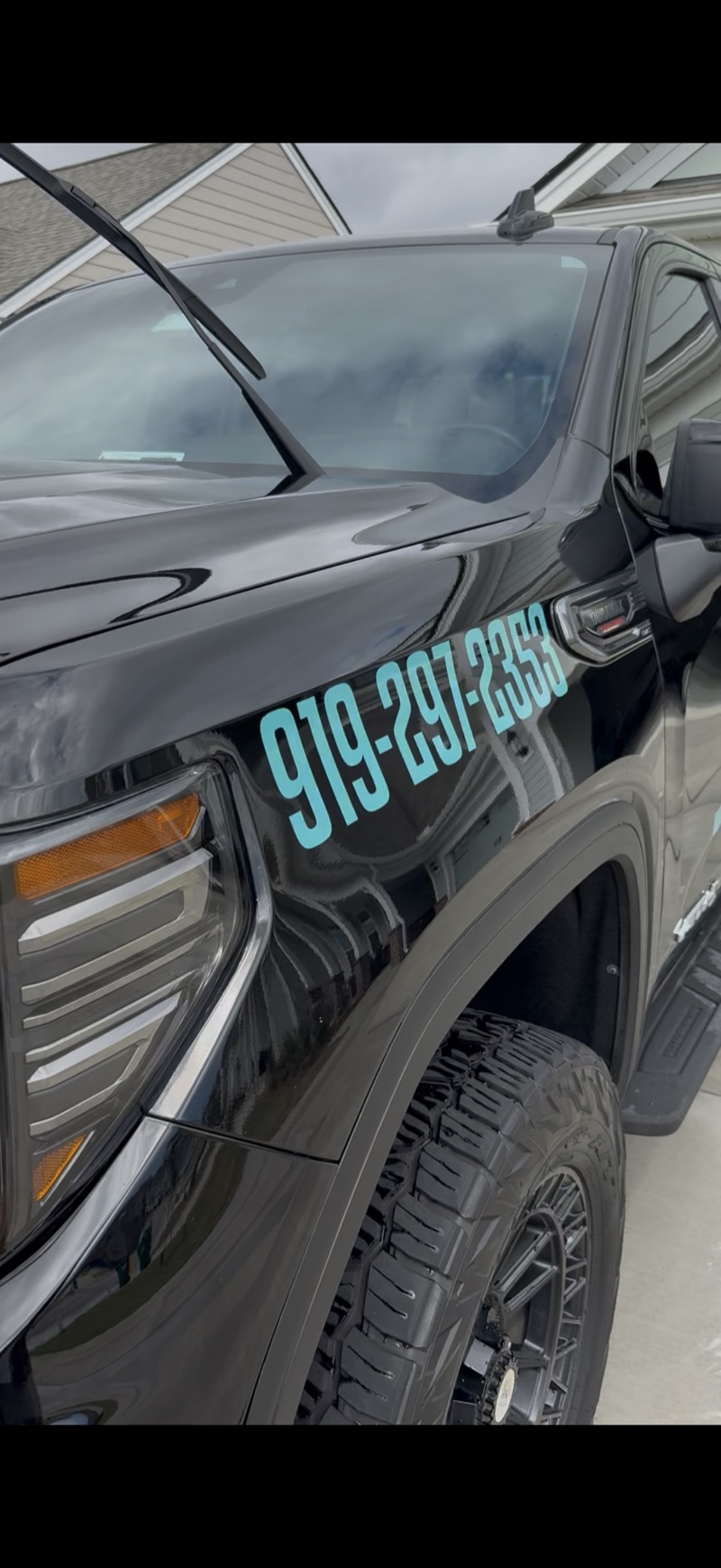 Black truck detailed by Saltwater Sudz