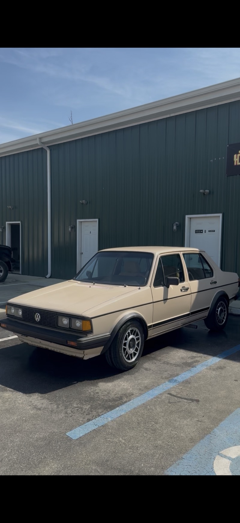 Classic VW Jetta after full exterior detail